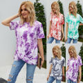 Woman Plus Size Tie-dye Cotton T-shirts